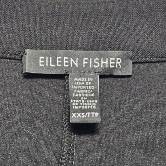 Eileen Fisher Black Lightweight Jacket w/ Standup Collar, size XXS - Picture 5 of 6